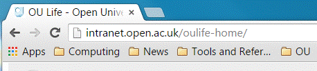 Screenshot of Chrome bookmarks bar.