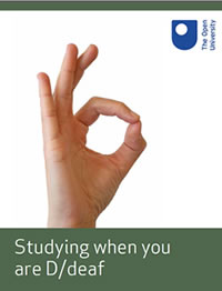 Studying when you are D/deaf booklet cover
